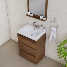 Load image into Gallery viewer, Alya Bath AB-MOA24-RW Paterno 24 inch Modern Freestanding Bathroom Vanity, Rosewood