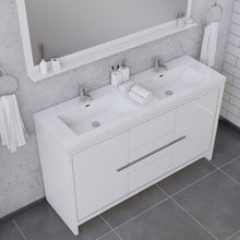 Load image into Gallery viewer, Alya Bath AB-MD660D-W Sortino 60 Double inch Modern Bathroom Vanity, White