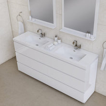 Load image into Gallery viewer, Alya Bath AB-MOA72D-W Paterno 72 inch Modern Freestanding Bathroom Vanity, White