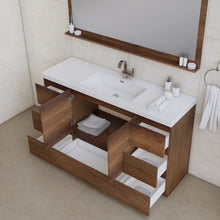 Load image into Gallery viewer, Alya Bath AB-MOA60S-RW Paterno 60 inch Single Modern Freestanding Bathroom Vanity, Rosewood