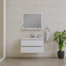 Load image into Gallery viewer, Alya Bath AB-MOF36-W Paterno 36 inch Modern Wall Mounted Bathroom Vanity, White