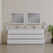 Load image into Gallery viewer, Alya Bath AB-MOA84D-W Paterno 84 inch Modern Freestanding Bathroom Vanity, White