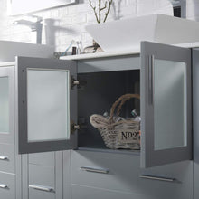 Load image into Gallery viewer, Blossom 001 72 15 V Sydney 72 Inch Vanity with Ceramic Double Vessel Sinks - Metal Gray