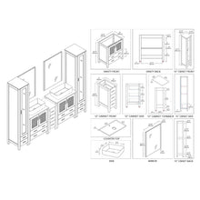 Load image into Gallery viewer, Blossom 001 102 02 V M Sydney 102 Inch Vanity with Ceramic Double Vessel Sinks & Mirrors - Espresso