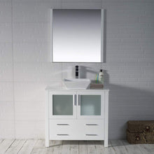 Load image into Gallery viewer, Blossom 001 36 01 V M Sydney 36 Inch Vanity with Ceramic Vessel Sink & Mirror - White