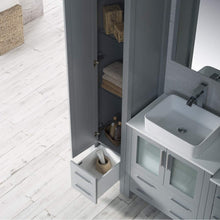 Load image into Gallery viewer, Blossom 001 102 15 V M Sydney 102 Inch Vanity with Ceramic Double Vessel Sinks & Mirrors - Metal Gray