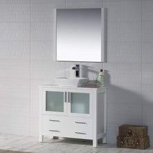 Load image into Gallery viewer, Blossom 001 36 01 V Sydney 36 Inch Vanity with Ceramic Vessel Sink - White