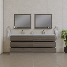 Load image into Gallery viewer, Alya Bath AB-MOA84D-G Paterno 84 inch Modern Freestanding Bathroom Vanity, Gray