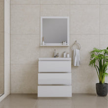 Load image into Gallery viewer, Alya Bath AB-MOA30-W Paterno 30 inch Modern Freestanding Bathroom Vanity, White
