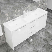 Load image into Gallery viewer, Casa Mare Nona 60" Glossy White Modern Double Sink Freestanding Bathroom Vanity and Sink Combo - NONA152GW-60-MSC