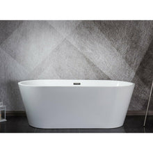 Load image into Gallery viewer, Lexora LD900363A1C0000 Melina 63" Free Standing Acrylic Bathtub w/ Chrome Drain