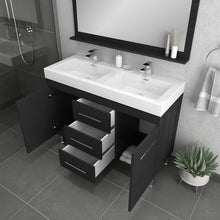 Load image into Gallery viewer, Alya Bath AT-8048-B-D Ripley 48 inch Black Double Vanity with Sink