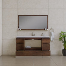 Load image into Gallery viewer, Alya Bath AB-MOA60S-RW Paterno 60 inch Single Modern Freestanding Bathroom Vanity, Rosewood