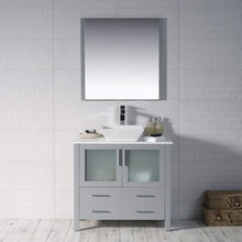 Load image into Gallery viewer, Blossom 001 36 15 V Sydney 36 Inch Vanity with Ceramic Vessel Sink - Metal Grey