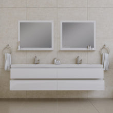 Load image into Gallery viewer, Alya Bath AB-MOF84D-W Paterno 84 inch Modern Wall Mounted Bathroom Vanity, White