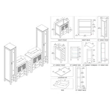 Load image into Gallery viewer, Blossom 001 102 02 V Sydney 102 Inch Vanity with Ceramic Double Vessel Sinks - Espresso