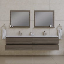 Load image into Gallery viewer, Alya Bath AB-MOF84D-G Paterno 84 inch Modern Wall Mounted Bathroom Vanity, Gray