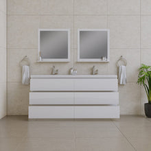 Load image into Gallery viewer, Alya Bath AB-MOA72D-W Paterno 72 inch Modern Freestanding Bathroom Vanity, White
