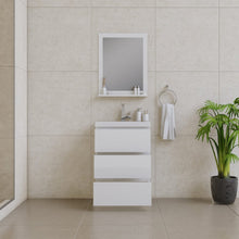Load image into Gallery viewer, Alya Bath AB-MOA24-W Paterno 24 inch Modern Freestanding Bathroom Vanity, White