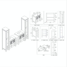 Load image into Gallery viewer, Blossom 001 102 01 C Sydney 102 Inch Vanity with Ceramic Double Sinks - White