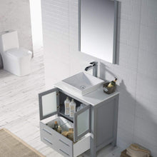 Load image into Gallery viewer, Blossom 001 30 15 V M Sydney 30 Inch Vanity with Ceramic Vessel Sink & Mirror - Metal Grey