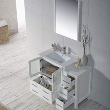 Load image into Gallery viewer, Blossom 001 42S 01 C Sydney 42 Inch Vanity with Ceramic Sink & Side Cabinet - White