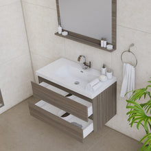 Load image into Gallery viewer, Alya Bath AB-MOF36-G Paterno 36 inch Modern Wall Mounted Bathroom Vanity, Gray