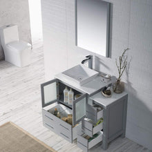 Load image into Gallery viewer, Blossom 001 42S 15 V M Sydney 42 Inch Vanity with Ceramic Vessel Sink & Mirror & Side Cabinet - Metal Grey