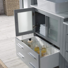 Load image into Gallery viewer, Blossom 001 102 15 V M Sydney 102 Inch Vanity with Ceramic Double Vessel Sinks & Mirrors - Metal Gray