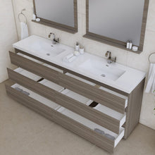 Load image into Gallery viewer, Alya Bath AB-MOA84D-G Paterno 84 inch Modern Freestanding Bathroom Vanity, Gray