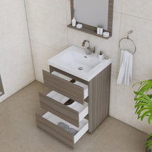 Load image into Gallery viewer, Alya Bath AB-MOA24-G Paterno 24 inch Modern Freestanding Bathroom Vanity, Gray