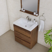 Load image into Gallery viewer, Alya Bath AB-MOA30-RW Paterno 30 inch Modern Freestanding Bathroom Vanity, Rosewood