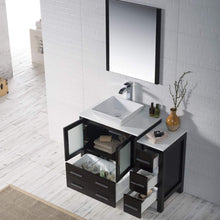 Load image into Gallery viewer, Blossom 001 42S 02 V M Sydney 42 Inch Vanity with Ceramic Vessel Sink & Mirror & Side Cabinet - Espresso