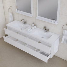Load image into Gallery viewer, Alya Bath AB-MOF72D-W Paterno 72 inch Modern Wall Mounted Bathroom Vanity, White