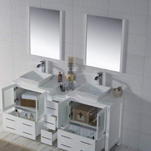 Load image into Gallery viewer, Blossom 001 72 01 V Sydney 72 Inch Vanity with Ceramic Double Vessel Sinks - White