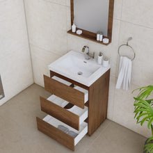 Load image into Gallery viewer, Alya Bath AB-MOA24-RW Paterno 24 inch Modern Freestanding Bathroom Vanity, Rosewood