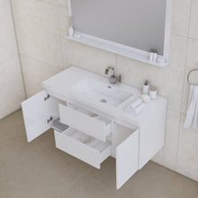 Load image into Gallery viewer, Alya Bath AB-MOF48-W Paterno 48 inch Modern Wall Mounted Bathroom Vanity, White