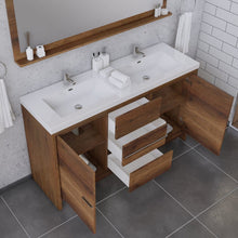 Load image into Gallery viewer, Alya Bath AB-MD660D-RW Sortino 60 Double inch Modern Bathroom Vanity, Rosewood