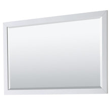 Load image into Gallery viewer, Wyndham Collection WCV252560SWGCMUNSM58 Daria 60 Inch Single Bathroom Vanity in White, White Carrara Marble Countertop, Undermount Square Sink, 58 Inch Mirror, Brushed Gold Trim