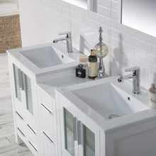 Load image into Gallery viewer, Blossom 001 60S1 01 C M Sydney 60 Inch Vanity with Ceramic Double Sinks & Mirrors - White