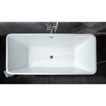 Load image into Gallery viewer, Lexora LD901167A1C0000 Vinter 67" Free Standing Acrylic Bathtub w/ Chrome Drain