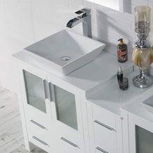 Load image into Gallery viewer, Blossom 001 72 01 V Sydney 72 Inch Vanity with Ceramic Double Vessel Sinks - White