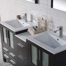 Load image into Gallery viewer, Blossom 001 60S1 02 C Sydney 60 Inch Vanity with Ceramic Double Sinks - Espresso