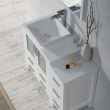 Load image into Gallery viewer, Blossom 001 42S 01 V Sydney 42 Inch Vanity with Ceramic Vessel Sink & Side Cabinet - White