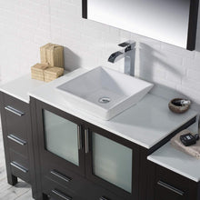 Load image into Gallery viewer, Blossom 001 60S2 02 V M Sydney 60 Inch Vanity with Ceramic Vessel Sink & Mirror - Espresso