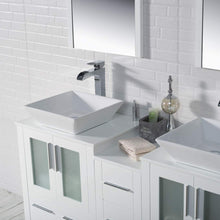 Load image into Gallery viewer, Blossom 001 60S1 01 V Sydney 60 Inch Vanity with Ceramic Double Vessel Sinks - White