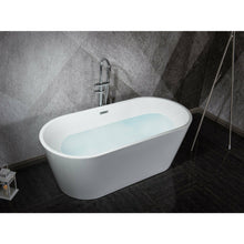 Load image into Gallery viewer, Lexora LD900363A1C0000 Melina 63" Free Standing Acrylic Bathtub w/ Chrome Drain