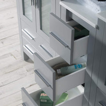 Load image into Gallery viewer, Blossom 001 60S1 15 V M Sydney 60 Inch Vanity with Ceramic Double Vessel Sinks & Mirrors - Metal Gray