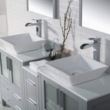 Load image into Gallery viewer, Blossom 001 72 15 V Sydney 72 Inch Vanity with Ceramic Double Vessel Sinks - Metal Gray