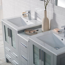 Load image into Gallery viewer, Blossom 001 72 15 C M Sydney 72 Inch Vanity with Ceramic Double Sinks & Mirrors - Metal Gray